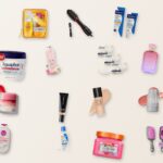 Flat-lay collage of my favorite beauty and self-care picks from Amazon, including Aquaphor Healing Ointment