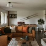 Cozy living room with a sectional sofa and warm decor